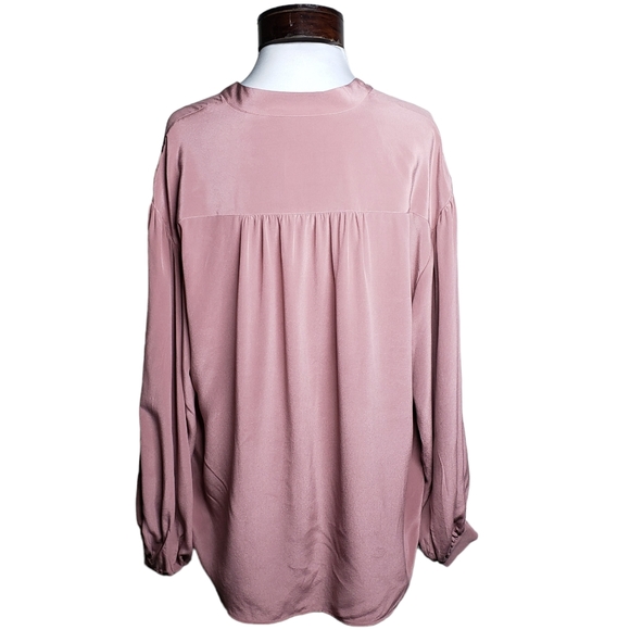 Joie Lasha Long Sleeve Silk Blouse Dusty Rose Sz: Small - Picture 10 of 16